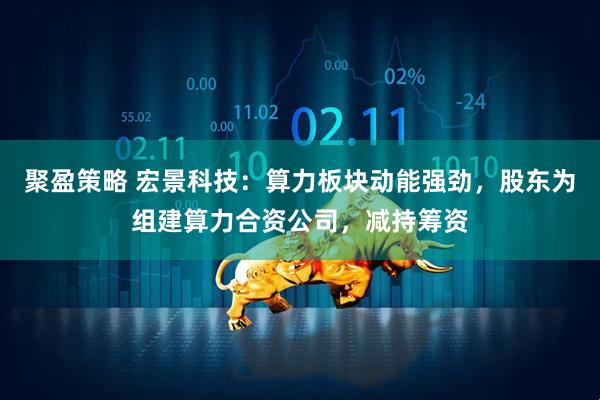 聚盈策略 宏景科技：算力板块动能强劲，股东为组建算力合资公司，减持筹资